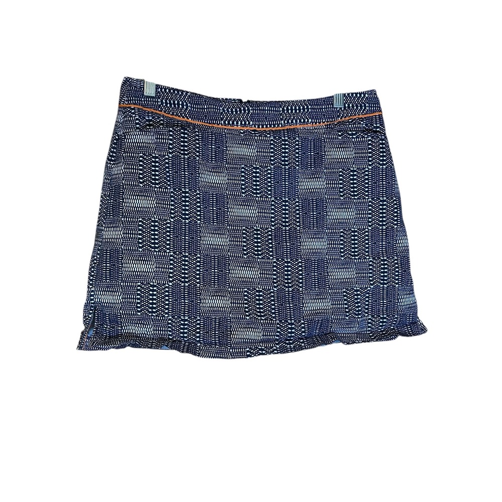 Lady Hagen Golf Skort Navy White Geometric Sporty Tennis Prep Size 10 Stretch